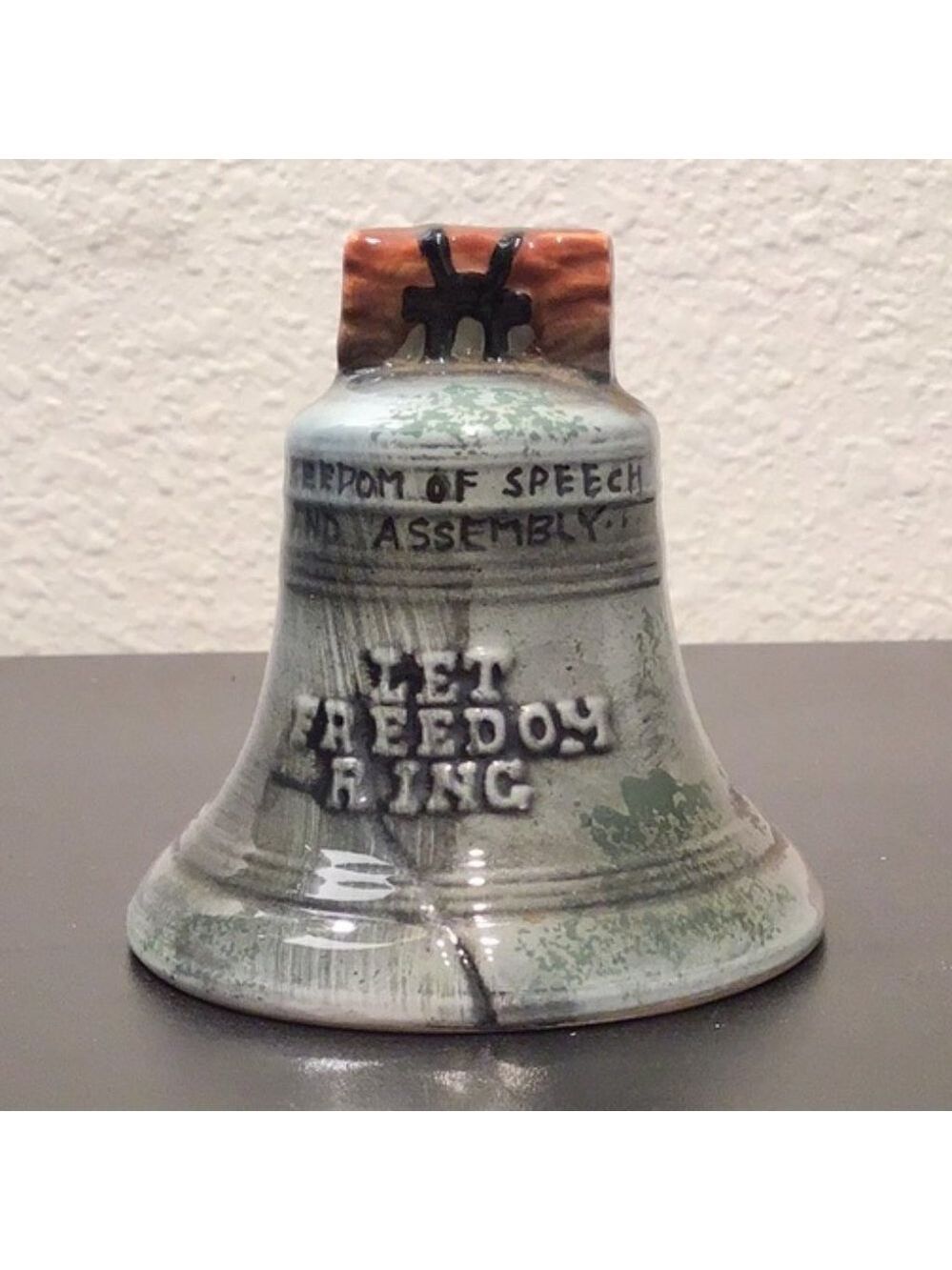 Vintage Enesco Liberty Bell Figurine great for semiquincentennial